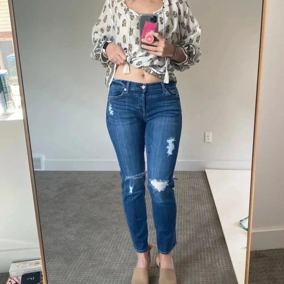 7 For All Mankind Josefina Skinny Boyfriend Jeans - Picture 2 of 14